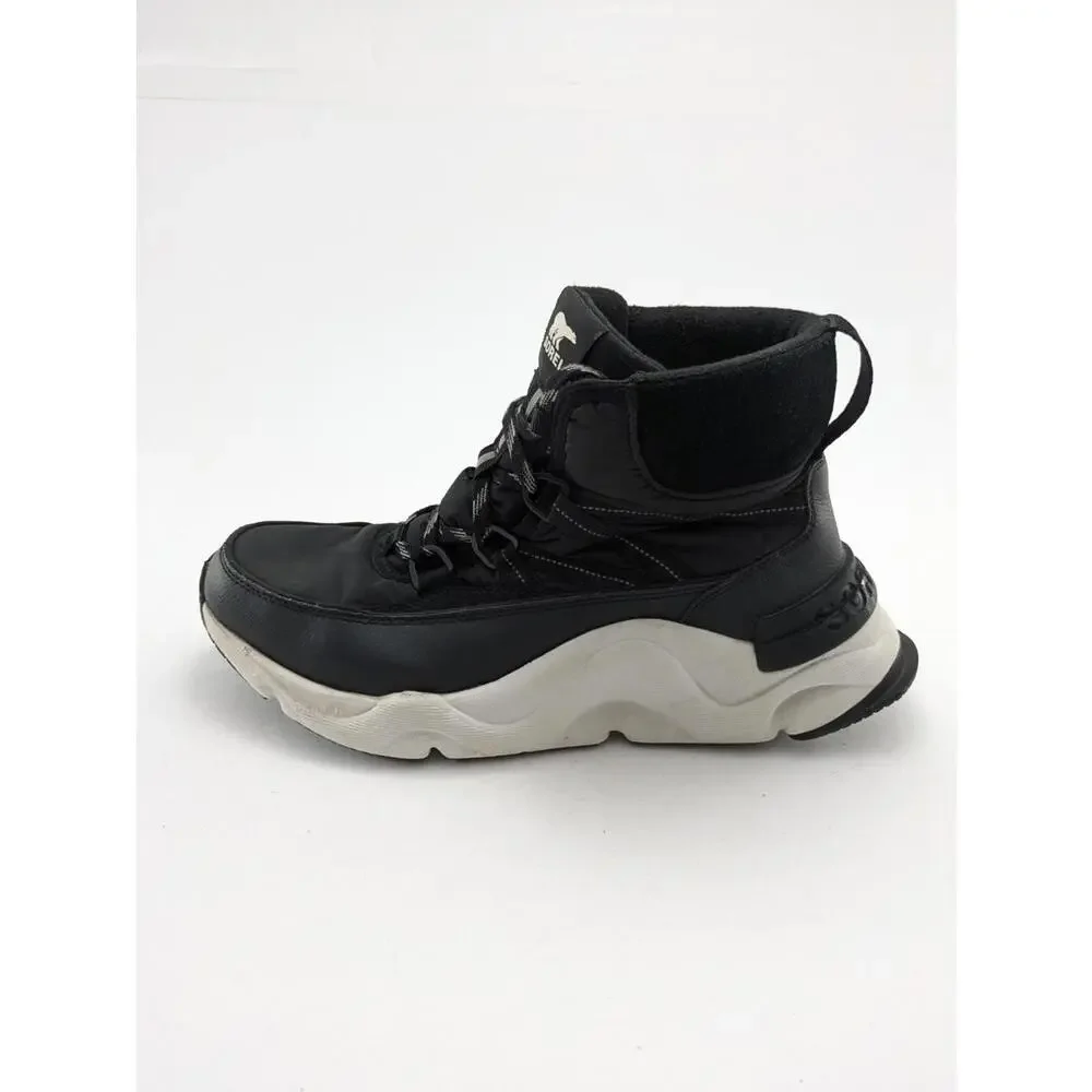 Womens Sorel Black Ankle Faux Fur Lined Lace Up Snow Boots NL4593-010 Size 11‎